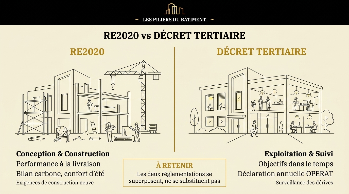 3 — RE2020 vs DÉCRET TERTIAIRE