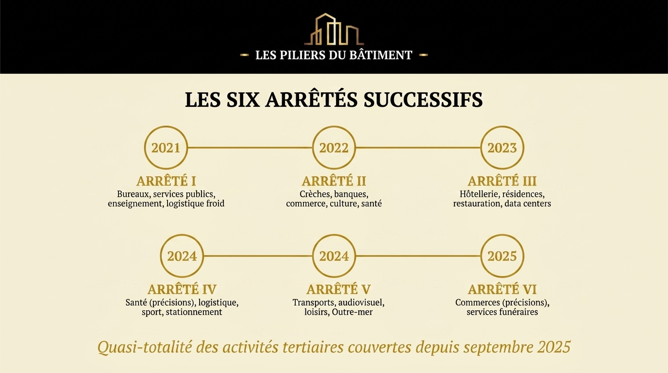 4 Les six arrêtés