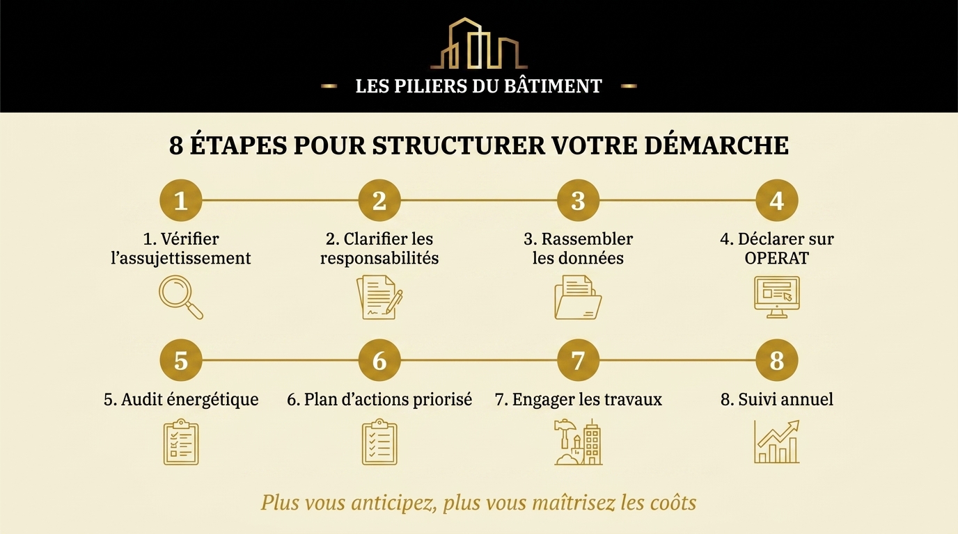 décret tertiaire Huit étapes pour structurer votre démarche