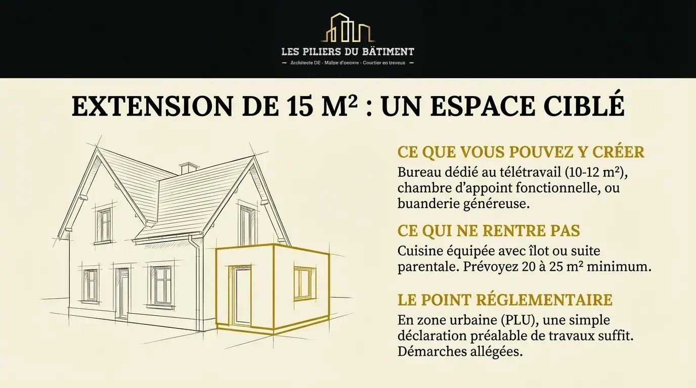 pilier extension maison 15m2 lyon