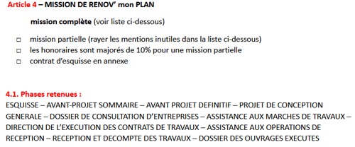 devis les missions