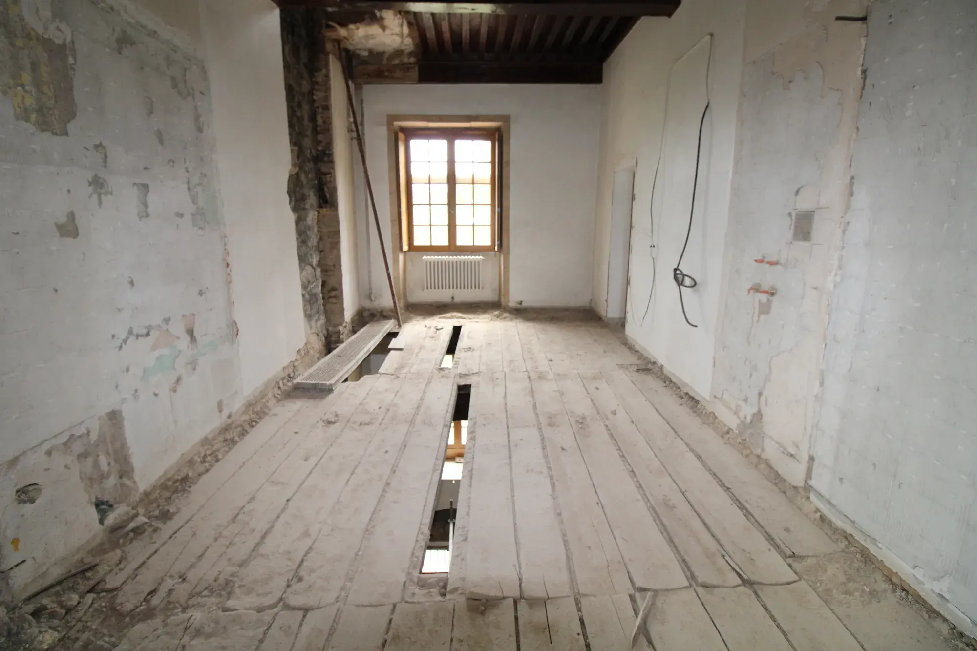 chantier salle de bain chateau 1