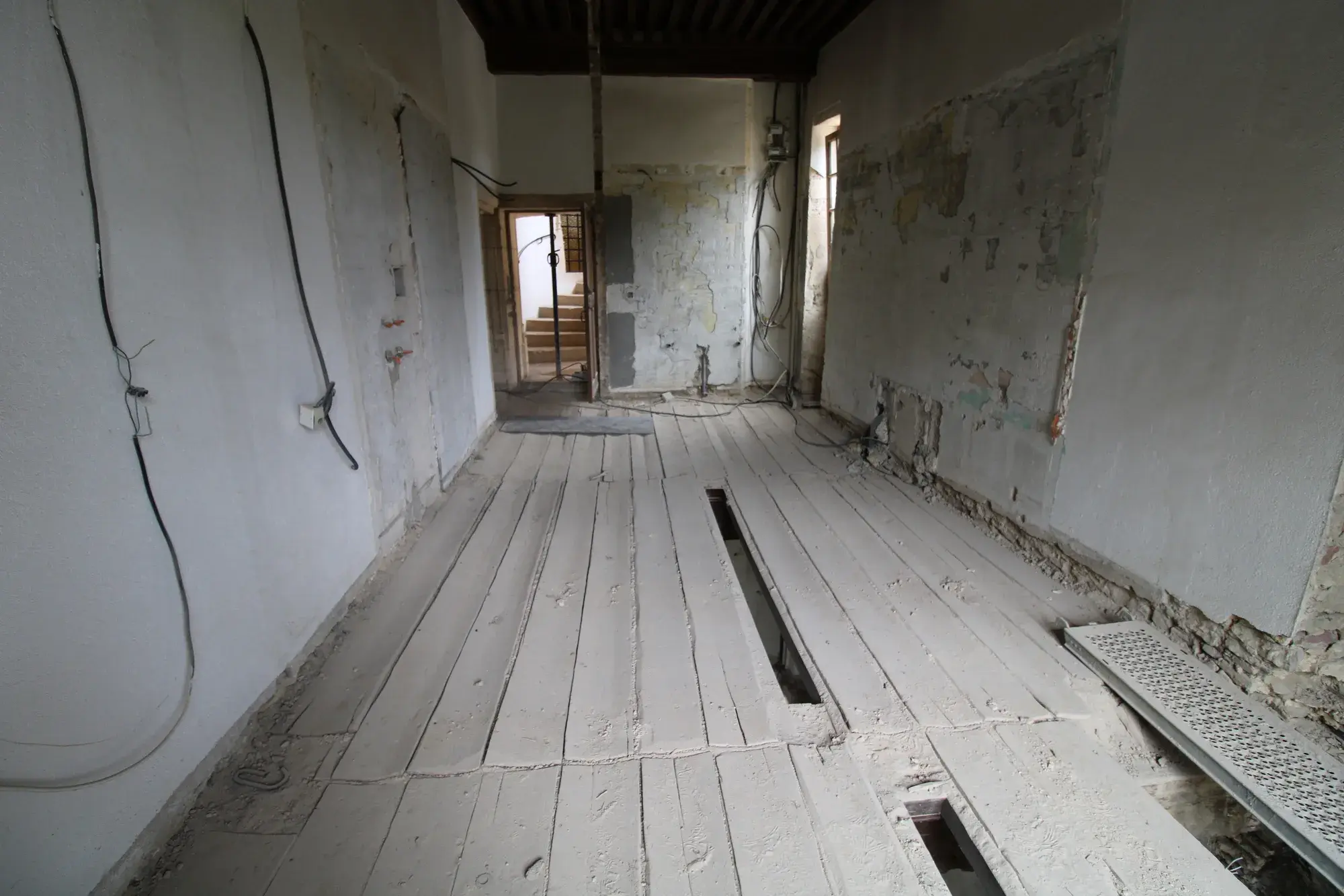 chantier salle de bain chateau 2