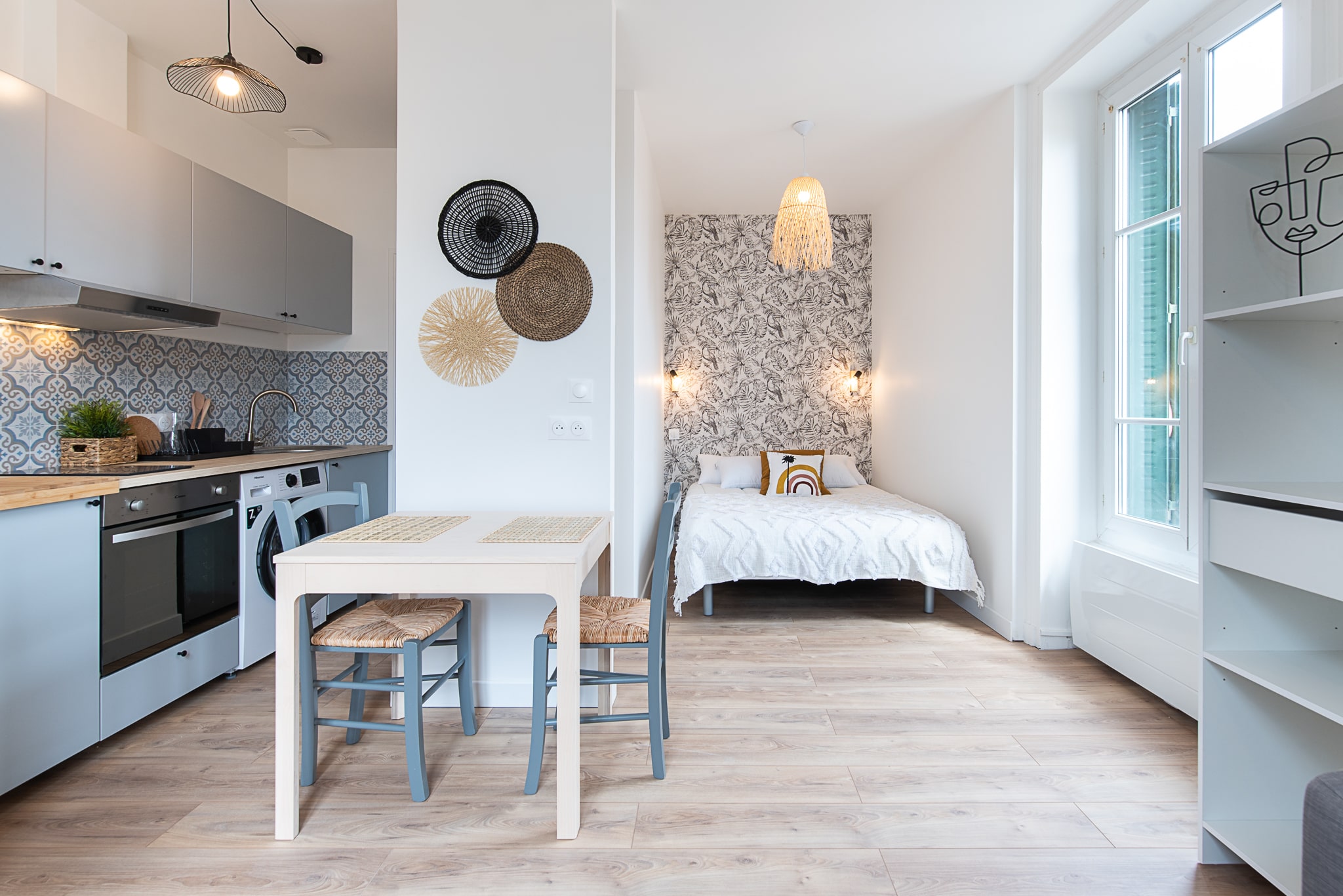 Studio avec coin nuit 25 m² plan - c